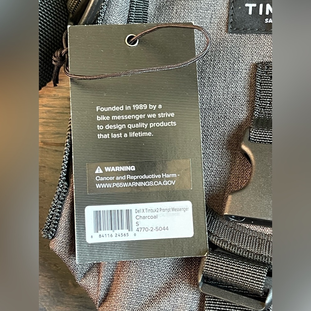 Timbuk2 Dell X Prompt Messenger Bag Size Small - 4770-2-5044 - NWT - Charcoal - Picture 10 of 13